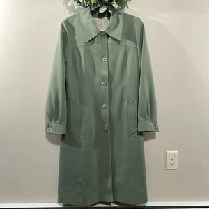 Vintage Forecaster Of Boston Sage Green Trench Coat 11/12